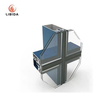 Perete de perdea din sticlă ultra -transparentă de înaltă transparență - Fațadă de clădire din aluminiu ascuns